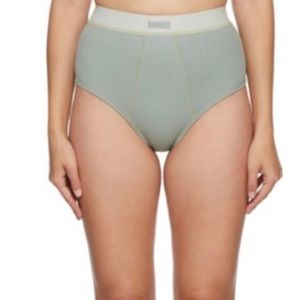 SKIMS Cotton Rib Briefs in Mineral XS NWT